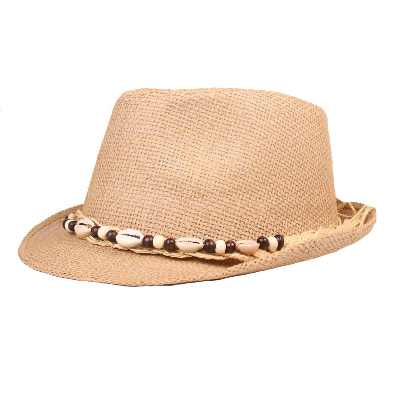 Pánská aplikace Shell Beach Sun Straw Trilby Hat