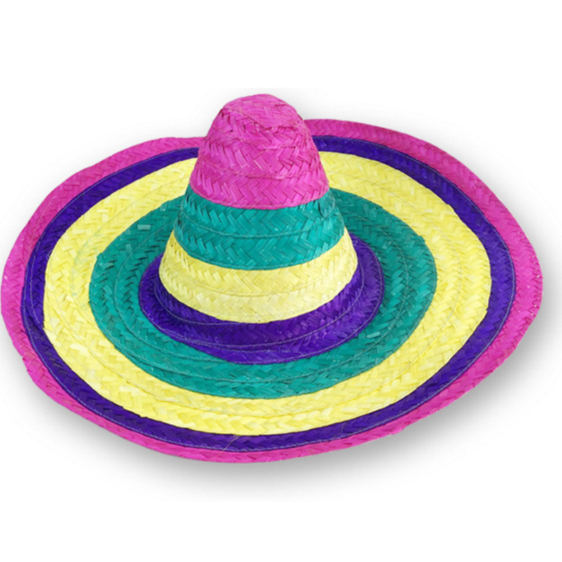 Barevné bambusové sombrero