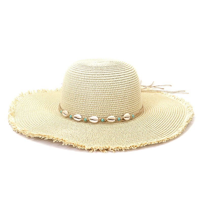 Stylový Shell Band Beach Lady Floppy Sombrero